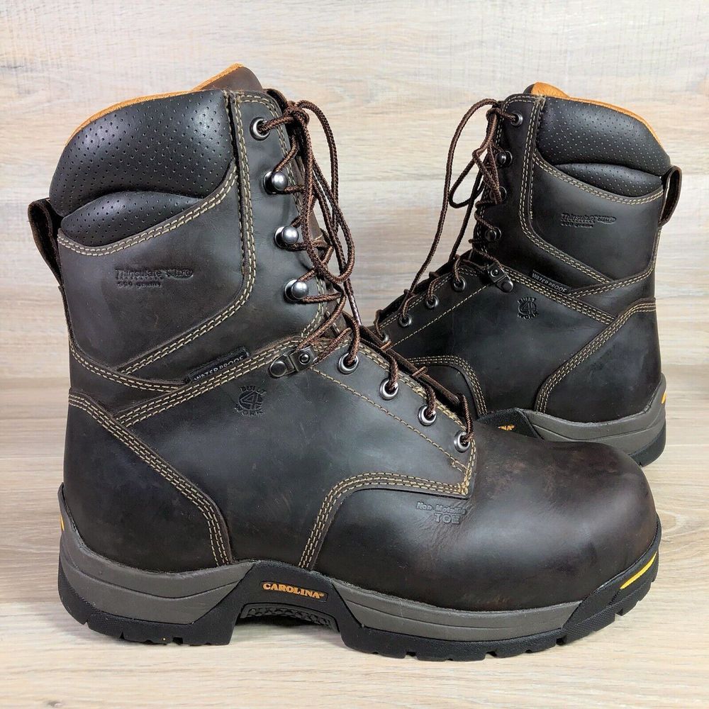 Carolina Men's Insulated Bruno 8" Hi Composite Toe Work Boots Brown Size 10.5 2E